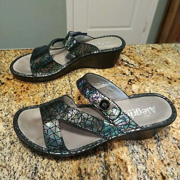 Alegria Camile Tectonic Iridescent Comfort Slip Resistant Sandal LOT-372 38 8.5 - Picture 1 of 12